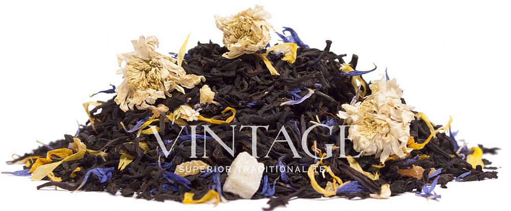 : черный чай с добавками "тропическая хризантема"
